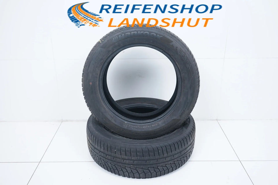 2 pneus d'hiver Hankook 215/60/17 pouces DOT19, profondeur de sculpture d'environ 3,5 mm
