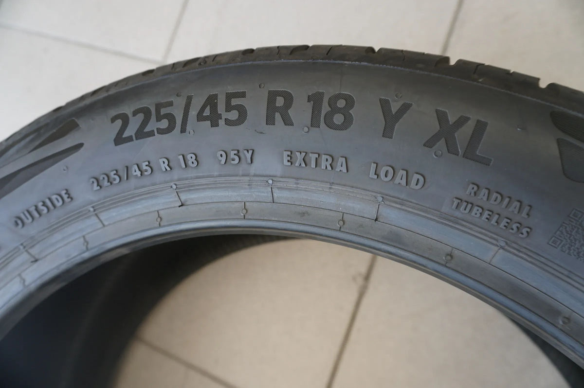 2 X 225 45 R18 95Y Sommerreifen Continental EcoContact 6 *  2020 6mm Detailansicht 4
