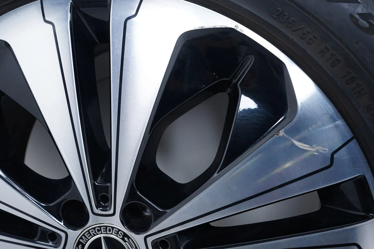 Original Mercedes EQC Alloy Wheels Winter Tires Winter Wheels 6-7mm 235 55 255 50 R19 Detailansicht 4