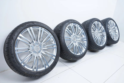 Cerchi in lega cromati originali Mercedes Classe S W223 V223 pneumatici estivi 255 40 R20 7 mm