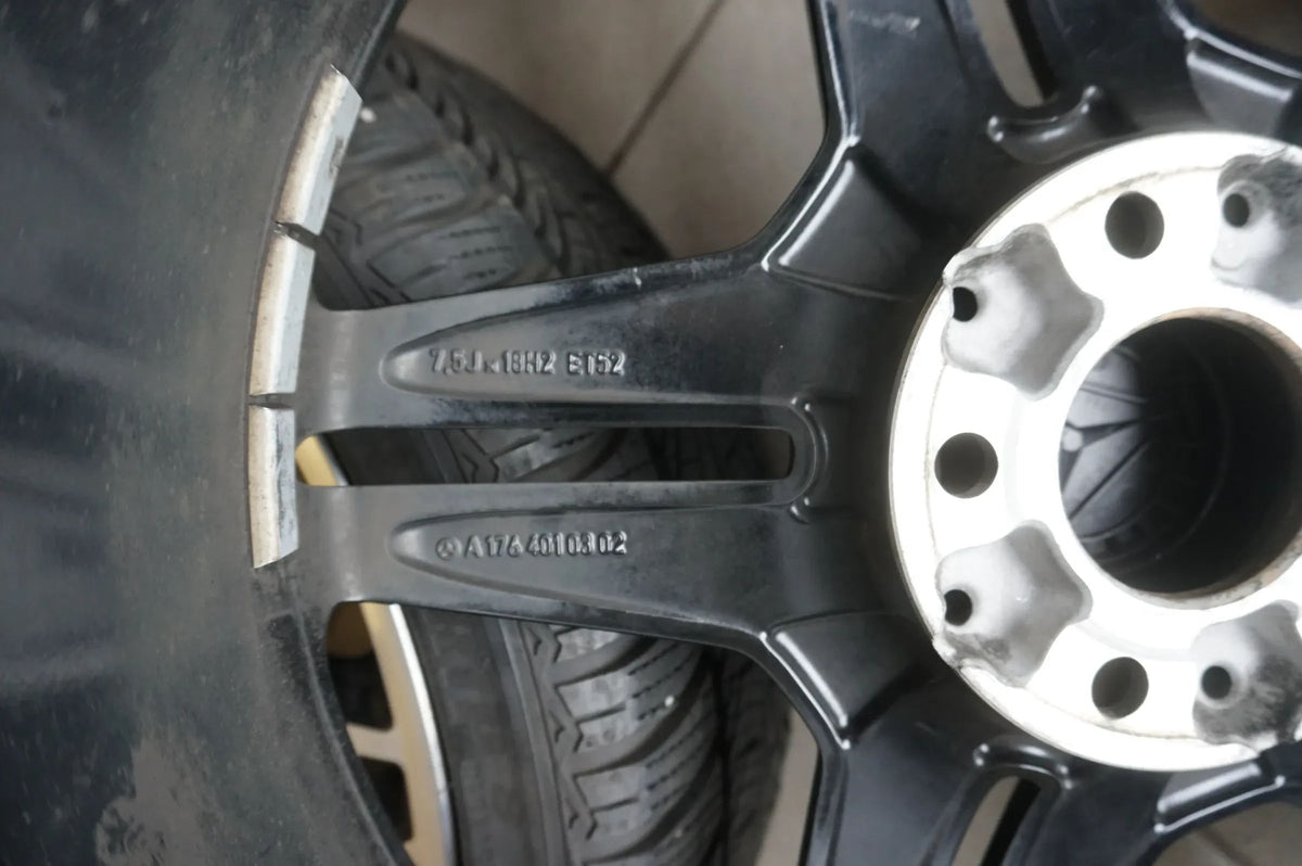 Mercedes A-Klasse W176 B-Klasse W246 CLA C117 18 Zoll AMG Alufelgen Winterreifen Detailní zobrazení 10