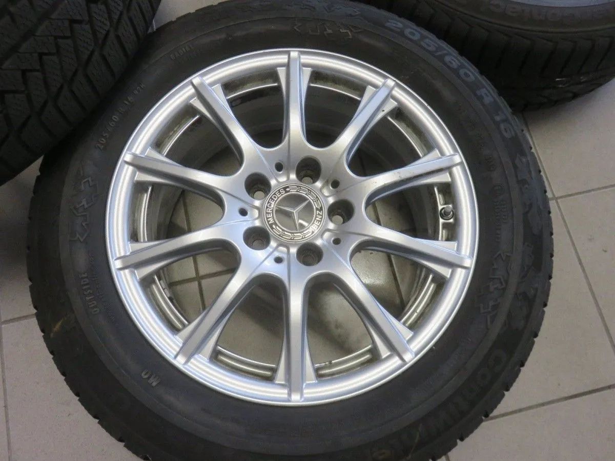 Original Mercedes C-Class W205 S205 Alloy Wheels Winter Tires 205 60 R16 7mm Detailansicht 6