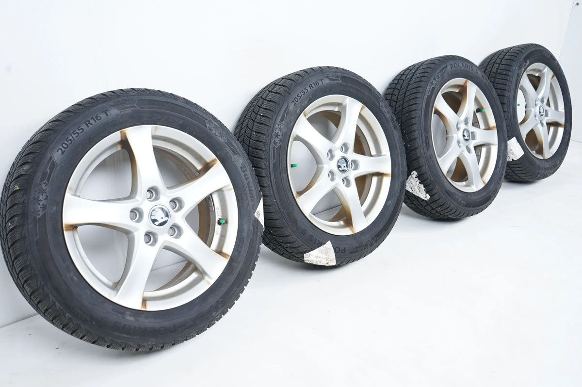 Skoda Octavia Winter Wheels Winter Tires 205 55 16 Inch 6J ET48 Detailansicht 2