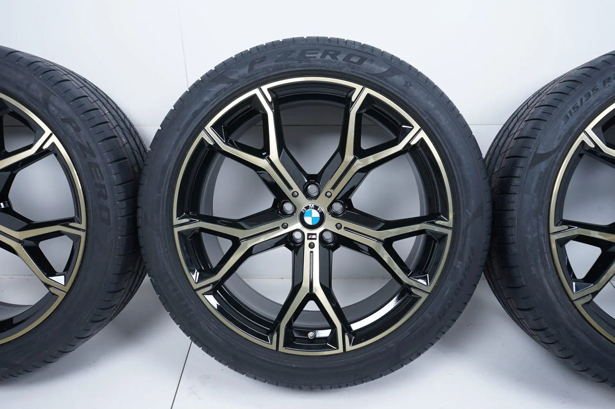 Neu BMW X5 X6 G05 Sommerreifen Sommerräder M741 Gold 21 Zoll Detailansicht 3