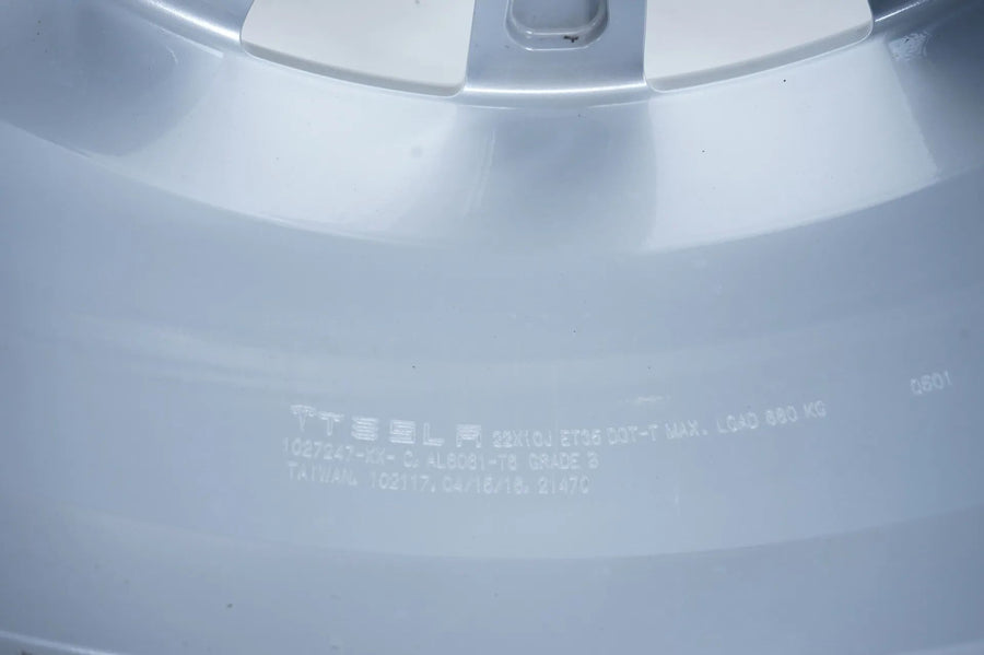 1 x originele Tesla Model X lichtmetalen velg 22 inch 1027247-XX-C 10J ET35