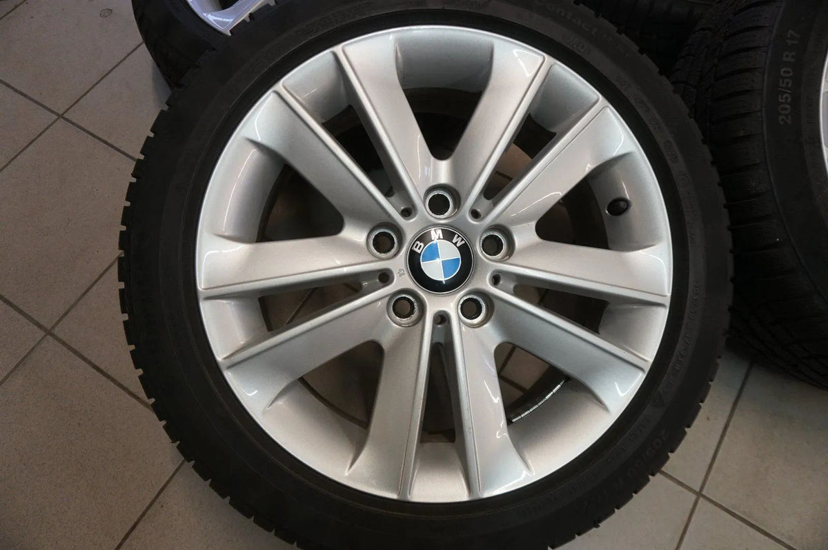 Original BMW 1 Series E87 Alloy Wheels Winter Tires 205 50 R17 inch 8mm Detailansicht 2